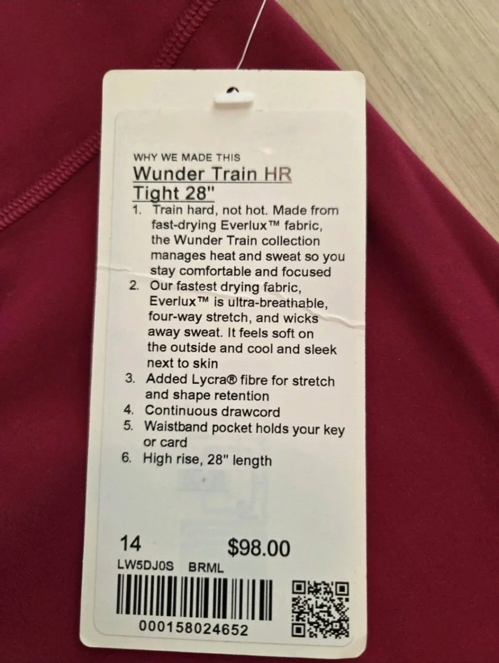 Lululemon Wunder Train HR Tight 28